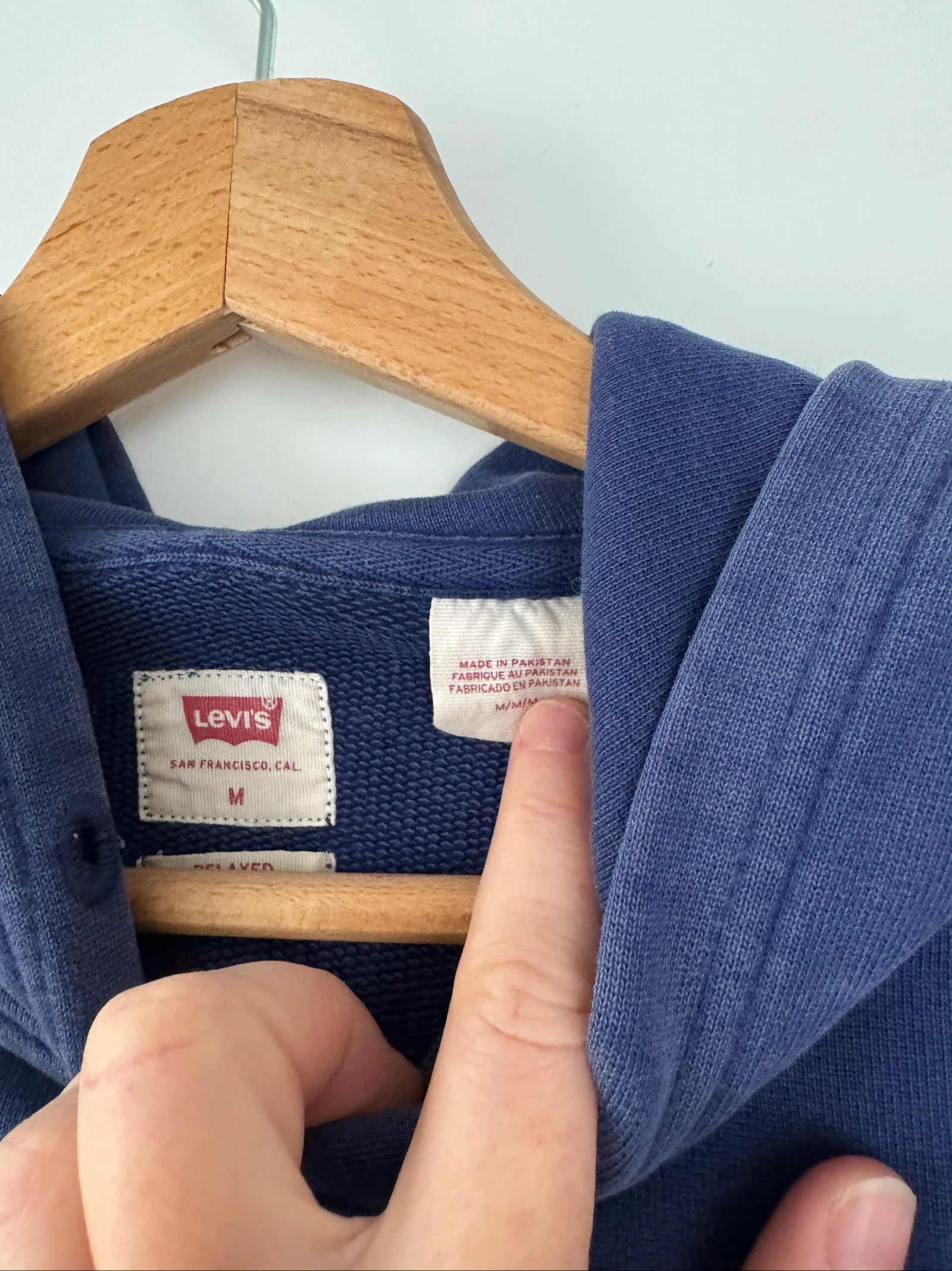 Moletom com capuz Levi’s azul – Tamanho M masculino – photo 3